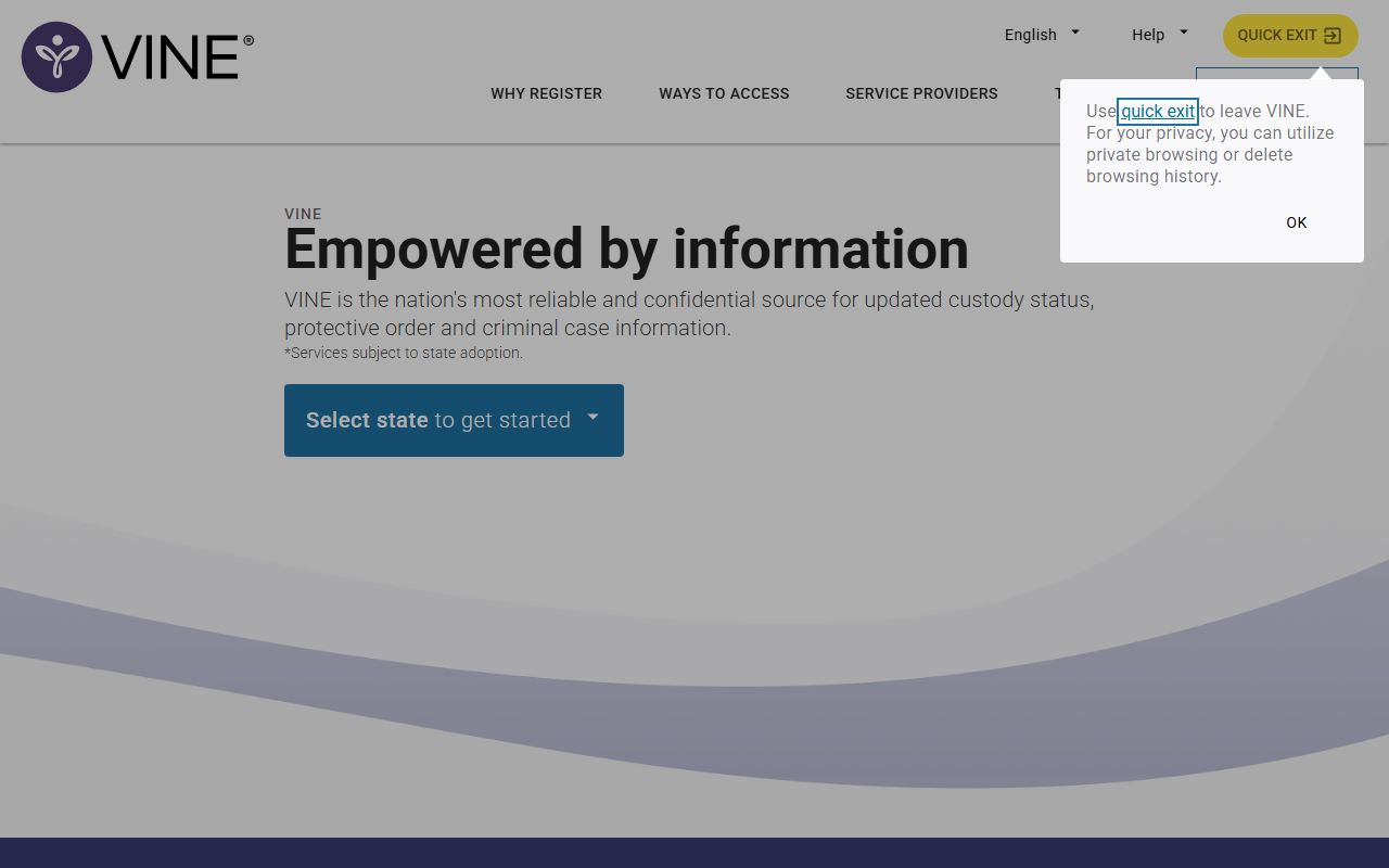 Cross County inmate custody notification search on VINELink